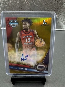 2023 ALIJAH MARTIN Bowman U Chrome 1st Gold Refractor Auto /50 SP UF Gators FAU - Imagen 1 de 2
