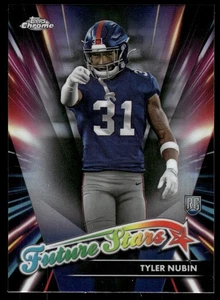2024 Topps Chrome Tyler Nubin Future Stars Refractor #FS-18 New York Giants - Picture 1 of 2