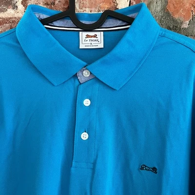 Le Tigre Mens Blue Polo Shirt XL 23x30 NWT - Image 1 of 4