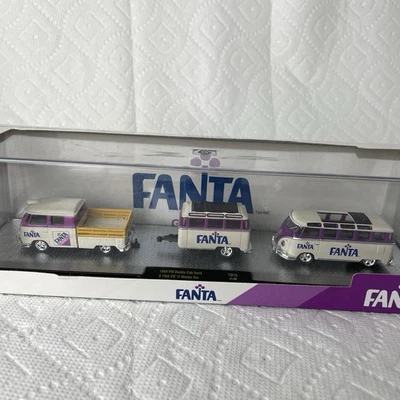 Diecast VW Bus 1960 Double Cab & Truck M2 Machines Hauler CHASE Purple Fanta - Image 1 of 4