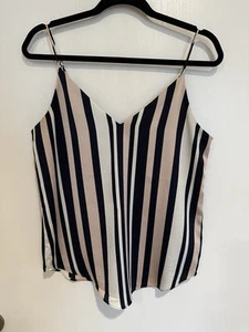 Express Striped Navy Pink Tank Size S - Picture 1 of 3
