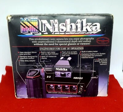 Nuevo Nishika N8000 35 mm Cuadrascópico Estéreo 3D Lenticular De Colección Foto 1 de 4