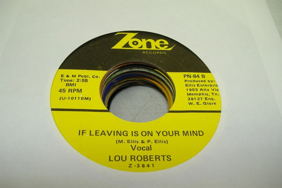 Country Nm! 45 Lou Roberts - If Leaving Is On Your Mind / Take That Second Chanc - Image 1 of 1