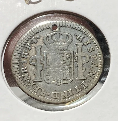Colombia KM68.1 1 Real 1816 Nuevo Reino Cartagena Rare Coin Cover