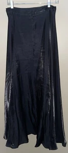 Flowing Long Black JS COLLECTIONS Skirt Shimmers Double Lined Mesh /Acetate Sz 8 - Picture 1 of 10