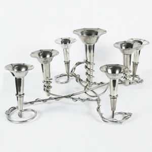 Antico porta fiori centrotavola in silver plate stile art noveau Toulip Liberty - Picture 1 of 11