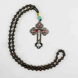 Metal Orthodox Cross Crucifix Jesus Christ Religious Rosary God Pendant Necklace - Picture 1 of 13