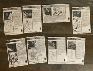 She-Ra Artist Bio Sketch Card Collection #1-8 of 8 Complete - Bild 1 von 2
