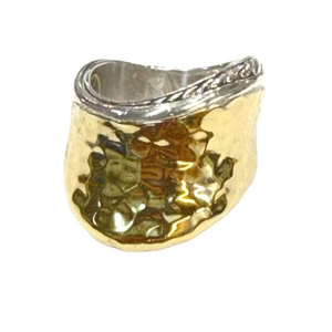 John Hardy Ring 18 Karat Gelbgold & Sterlingsilber Satteldesign - Bild 1 von 5