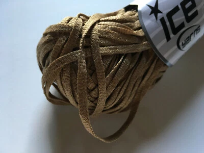 Camel - Light Brown Viscose Shine Bulky #58899 Skinny Net Ribbon Yarn 50gr 60yds - Image 1 of 4