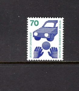 Alemania Berlín 1973 SEGURIDAD DEL TRÁFICO, RODAR BOLAS, COCHE SC 9N323A MNH - Imagen 1 de 1