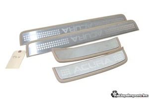 04-08 Acura TSX oem Door Sill Scuff Kick Plate Sill Guard Set - Imagen 1 de 4