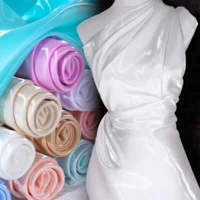 50x150cm Liquid Satin Fabric For Sewing High Shine Evening Dress Cloth Materials - Image 1 of 4
