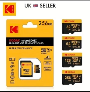 256GB Kodak Micro SD Card Memory Card Class 10 + adapter - Picture 1 of 2