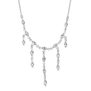 Collar de plata esterlina con hebras cúbicas de circonio brillantes Princesa Cascada - Imagen 1 de 5