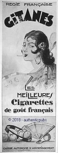 PUBLICITE GITANES CIGARETTES GOUT FRANCAIS EVENTAIL DE 1931 FRENCH AD PUB RARE - Picture 1 of 1
