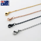 1.5mm-3mm Stainless Steel Silver Gold Black Rolo Link Chain Necklace Wholesale