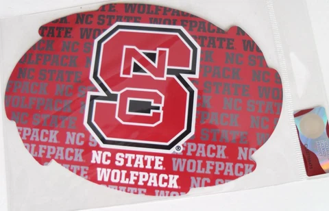 NCAA 1 Pair NC State Wolfpack Magnets 6 7/16" Wide x 4 3/8" High North Carolina Cover
