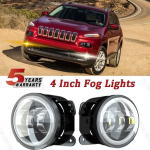 For 2014-2018 Jeep Cherokee 4" Inch LED Fog Lights Front Bumper Driving Lamps - Bild 1 von 12