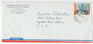 Venezuela 1967 Publicidad Correo Aéreo Cubierta #C973 Sun Oil Company Uso Solo EE. UU. - Imagen 1 de 3