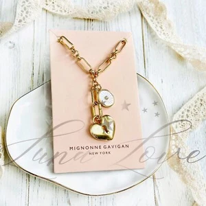 MIGNONNE GAVIGAN Cece Heart Locket Pendant Necklace NWT - Picture 1 of 3