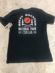 Rocky Mountain National Park T Shirt Adult Size XL Short Sleeve BLACK NEW - Picture 1 of 10