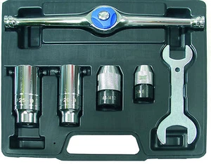 BGS Germany 6-pcs Ratchet Ratcheting Tap and Die Holder Metric M2-M8 M6-M12 Set - Bild 1 von 11