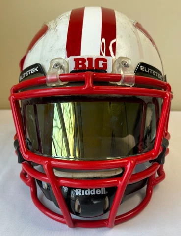 University Of Wisconsin Badgers Authentic Football Helmet Heavy 2014 Riddell Cover