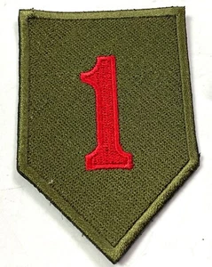 WWII US 1ST INFANTRY DIVISION "BIG RED ONE" JACKET SLEEVE INSIGNIA PATCH - Picture 1 of 1