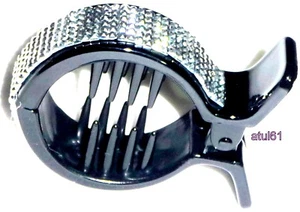 Studded Round Ring Comb,cuff Ponytail Holder Hair Clip Black Accessories - Picture 1 of 15