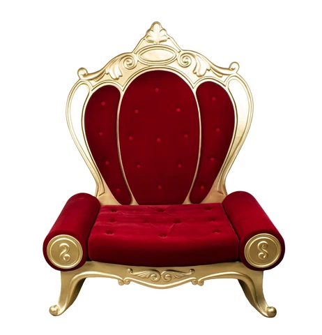 5.5' Red and Gold Deluxe Santa Throne Cover