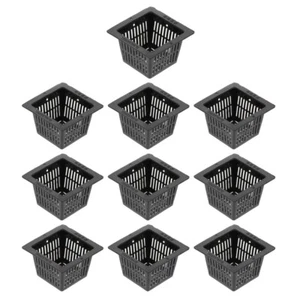 10Pcs Planting Basket Net Pot Hydroponic Vegetable Root Aquarium Flowers Planter - Picture 1 of 10