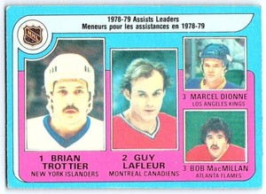 1979-80 O-Pee-Chee Bryan Trottier/Guy Lafleur/Marcel Dionne/Bob MacMillan #2