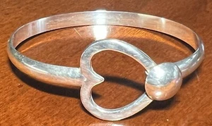 Cape Cod Style  Heart  Hook  Sterling silver Bracelet 7’' - Picture 1 of 7
