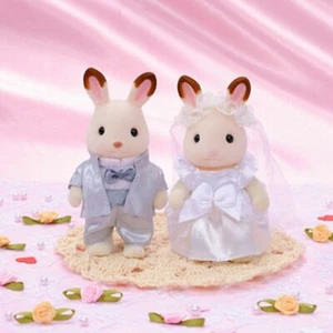 Japón Sylvanian Families Fan Clubs Limitado Chocolate Conejo Boda Juego Set - Imagen 1 de 2
