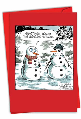 1 смешная рождественская открытка с конвертом — лазерная хирургия глаза C2532XSG - Изображение 1 из 4