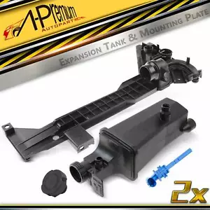 Radiator Expansion Tank & Mounting Plate w/ Sensor & Cap for BMW E46 325i 328Ci - Picture 1 of 8