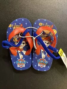 Paw Patrol Boy's Toddler Small 5/6 Blue Graphic Rescue Dogs Flip Flops NWT - Picture 1 of 1
