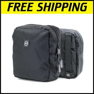 Pochette compacte MOLLE Faraday pour appareils - Bloqueur de signal de qualité militaire en noir - Photo 1 sur 10