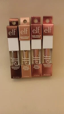 Lot of 4 Elf Liquid Metallic Eyeshadow, Different Colors New - Image 1 of 4
