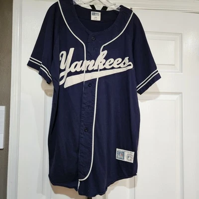 Vintage Russell Athletic New York Yankees Stitched Jersey Size L BONUS HAT ADDED - Image 1 of 4