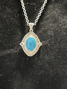 Collar turquesa y marasita - Imagen 1 de 5