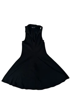 Vestido corto de tenis Zara negro sin mangas cuello en V para mujer talla grande - Imagen 1 de 24