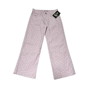 NWT Art Class Wide Leg Stretch Heart Print Canvas Pants Size 7 - Picture 1 of 6