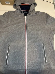 FOURLAPS Rush Full-Zip Hoodie Dark Grey Heather, Red White Blue Accents Size XL - Picture 1 of 12