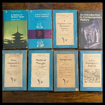 Vintage Pelican Blue Marxist History Lot – 8 Penguin PB Books Japan to Ockham - Image 1 of 4