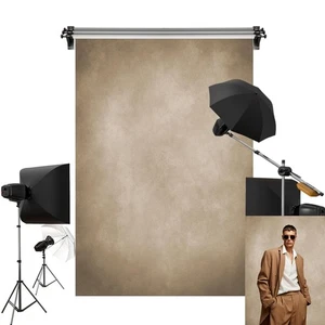 Kate 5x7ft/1.5x2.2m Tan Portrait Backdrop Headshot Background Light Brown Tex... - Picture 1 of 7