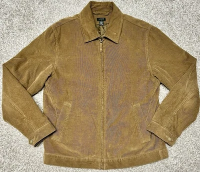 J. Abrigo Chaqueta de Pana Marrón Crew Para Hombre Acolchado Y2K Talla Mediana Foto 1 de 4