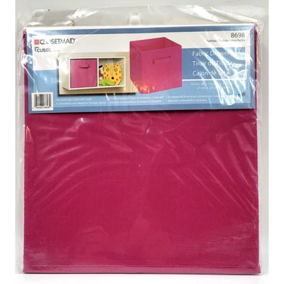 Gaveta de tecido ClosetMaid 8698 armazenamento cúbico fúcsia colorida dobrável - Imagem 1 de 2