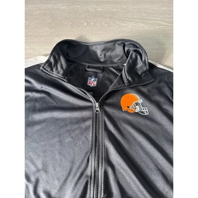 NFL Cleveland Browns Jacket Mens Large Full Zip Black & Gray Football - Image 1 of 4